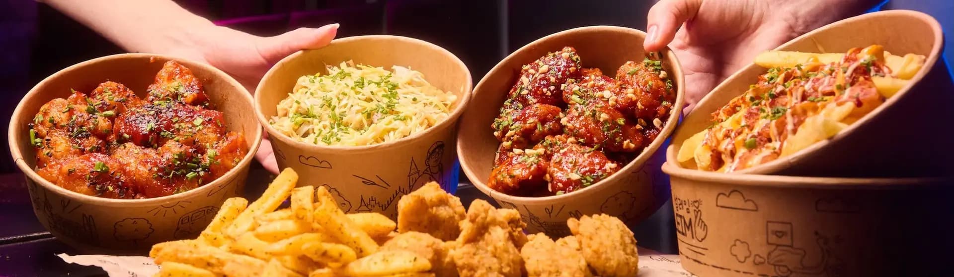 Dania z menu Solleim - koreański street food